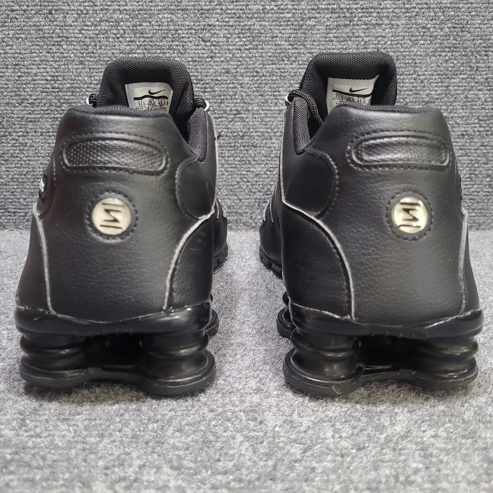 Nike Shox NZ Mens Size 11.5‎ Shoes Black Leather Athletic Sneakers 501524-091